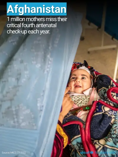 Antenatal care tile for Afghanistan, Photo · English