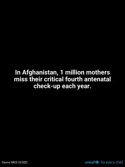 Antenatal care tile for Afghanistan, Text only · English