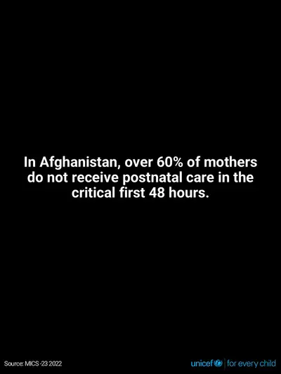 Postnatal care tile for Afghanistan, Text only · English