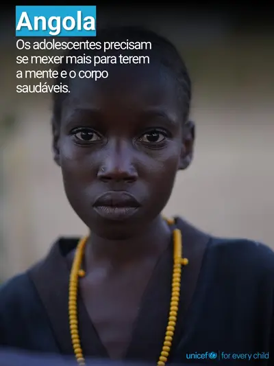 Adolescent physical activity tile for Angola, Photo · Portuguese