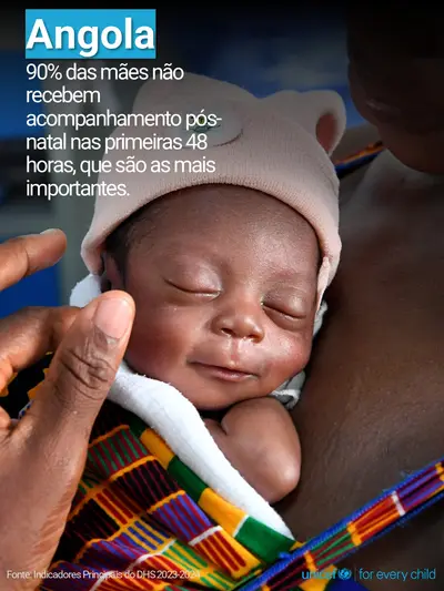 Postnatal care tile for Angola, Photo · Portuguese