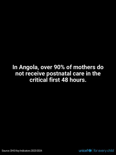Postnatal care tile for Angola, Text only · English