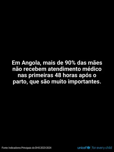 Postnatal care tile for Angola, Text only · Portuguese
