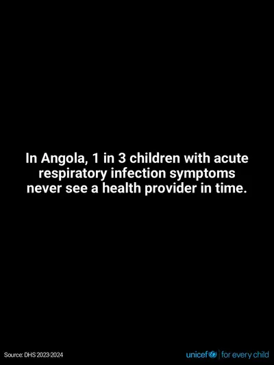 Childhood pneumonia tile for Angola, Text only · English