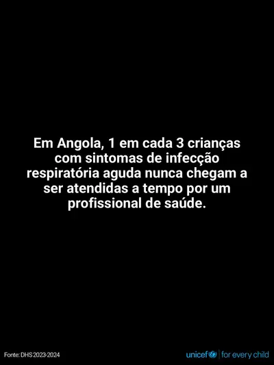 Childhood pneumonia tile for Angola, Text only · Portuguese