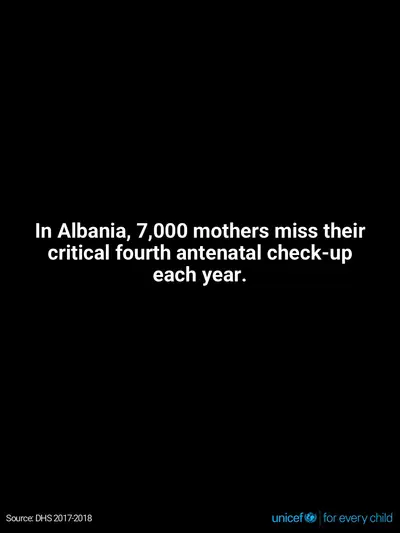 Antenatal care tile for Albania, Text only · English