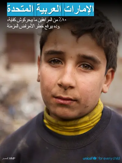 Adolescent physical activity tile for United Arab Emirates, Photo · Arabic