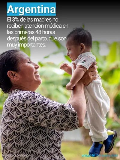 Postnatal care tile for Argentina, Photo · Spanish