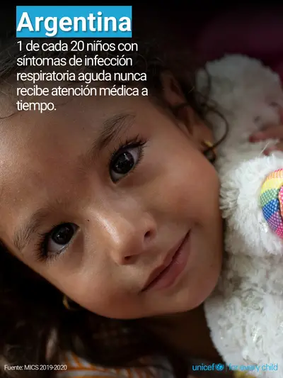 Childhood pneumonia tile for Argentina, Photo · Spanish