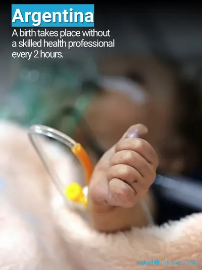 Skilled birth attendance tile for Argentina, Photo · English