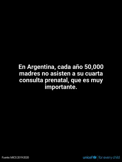 Antenatal care tile for Argentina, Text only · Spanish
