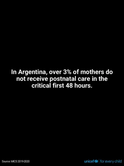 Postnatal care tile for Argentina, Text only · English
