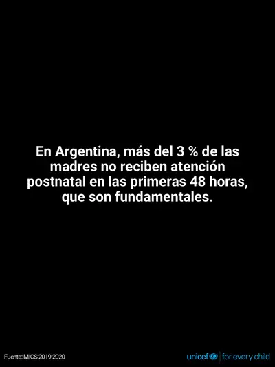 Postnatal care tile for Argentina, Text only · Spanish