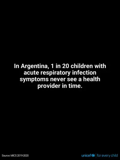 Childhood pneumonia tile for Argentina, Text only · English