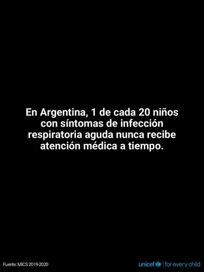 Childhood pneumonia tile for Argentina, Text only · Spanish