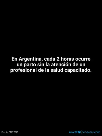 Skilled birth attendance tile for Argentina, Text only · Spanish
