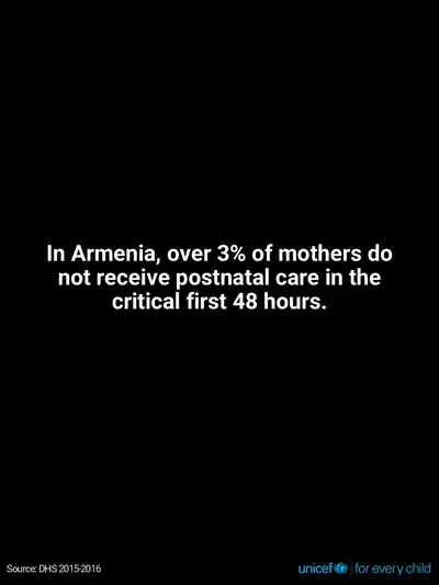 Postnatal care tile for Armenia, Text only · English