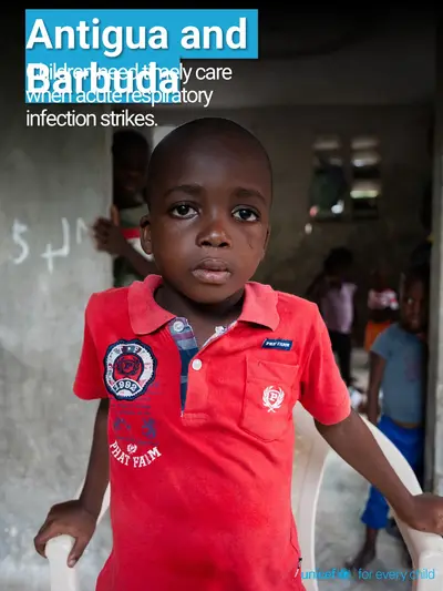 Childhood pneumonia tile for Antigua and Barbuda, Photo · English
