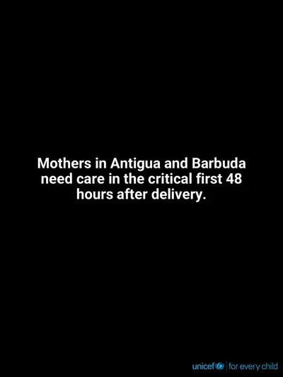 Postnatal care tile for Antigua and Barbuda, Text only · English