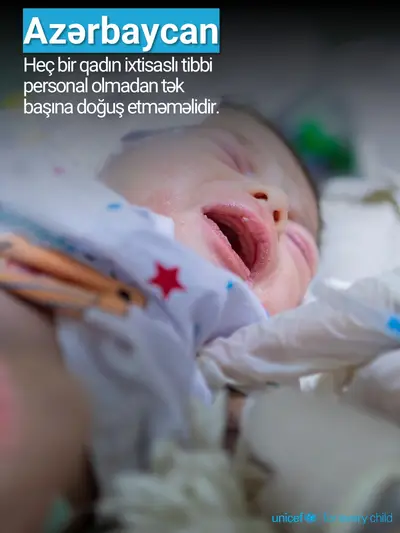 Skilled birth attendance tile for Azerbaijan, Photo · Azerbaijani