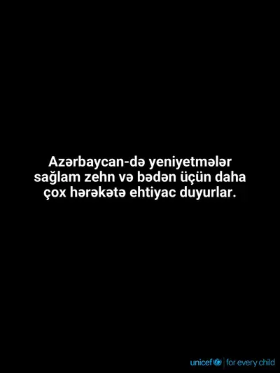Adolescent physical activity tile for Azerbaijan, Text only · Azerbaijani