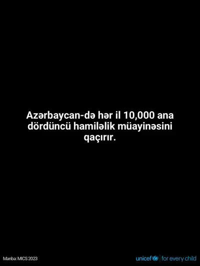 Antenatal care tile for Azerbaijan, Text only · Azerbaijani
