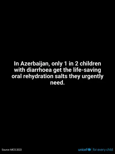 Oral rehydration salts tile for Azerbaijan, Text only · English