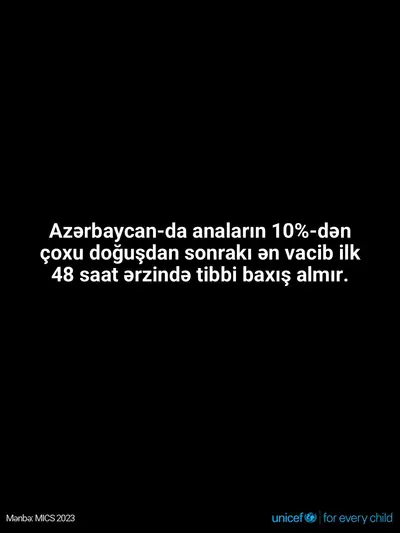 Postnatal care tile for Azerbaijan, Text only · Azerbaijani