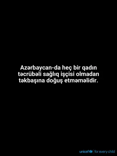 Skilled birth attendance tile for Azerbaijan, Text only · Azerbaijani