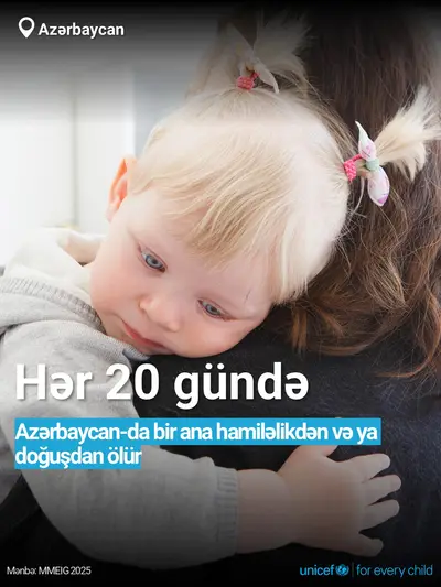 Maternal mortality tile for Azerbaijan, Bold number · Azerbaijani