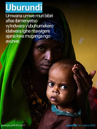Childhood pneumonia tile for Burundi, Photo · Kirundi