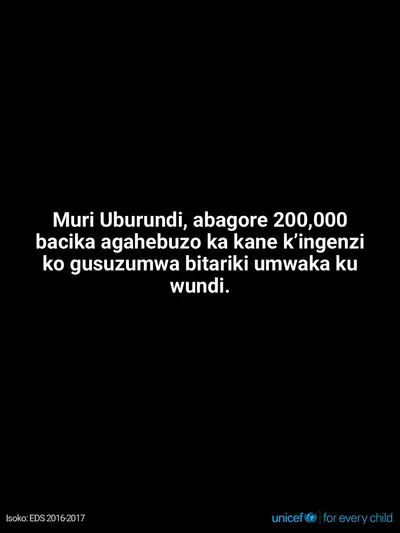 Antenatal care tile for Burundi, Text only · Kirundi
