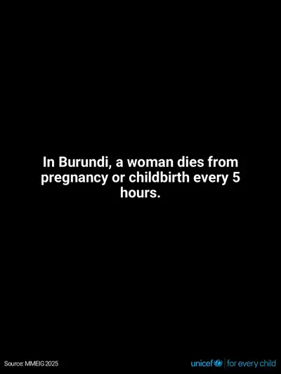 Maternal mortality tile for Burundi, Text only · English