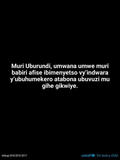 Childhood pneumonia tile for Burundi, Text only · Kirundi
