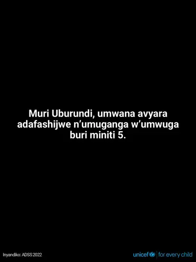 Skilled birth attendance tile for Burundi, Text only · Kirundi
