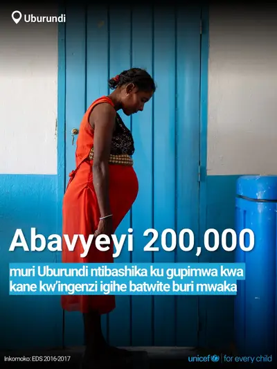 Antenatal care tile for Burundi, Bold number · Kirundi