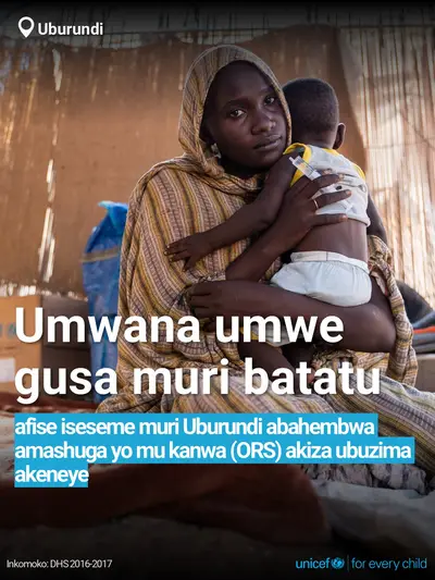 Oral rehydration salts tile for Burundi, Bold number · Kirundi