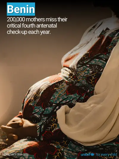 Antenatal care tile for Benin, Photo · English