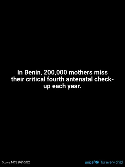 Antenatal care tile for Benin, Text only · English