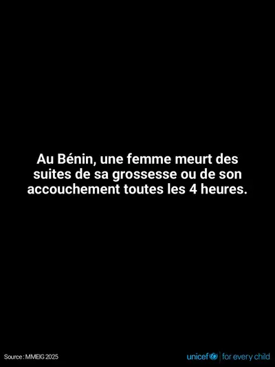 Maternal mortality tile for Benin, Text only · French