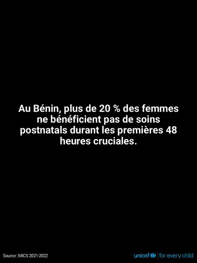 Postnatal care tile for Benin, Text only · French