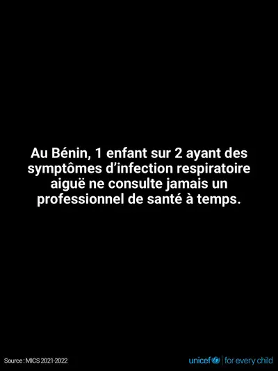 Childhood pneumonia tile for Benin, Text only · French