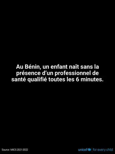 Skilled birth attendance tile for Benin, Text only · French