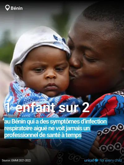 Childhood pneumonia tile for Benin, Bold number · French