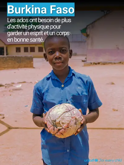 Adolescent physical activity tile for Burkina Faso, Photo · French