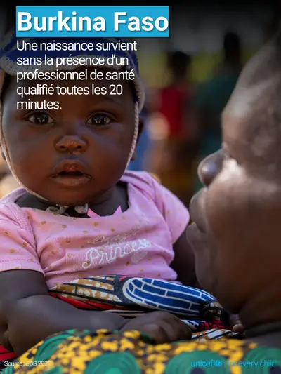 Skilled birth attendance tile for Burkina Faso, Photo · French