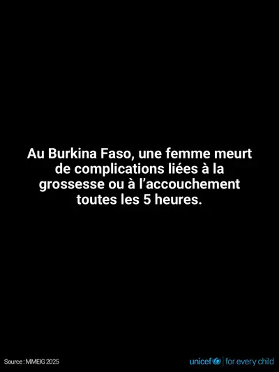 Maternal mortality tile for Burkina Faso, Text only · French