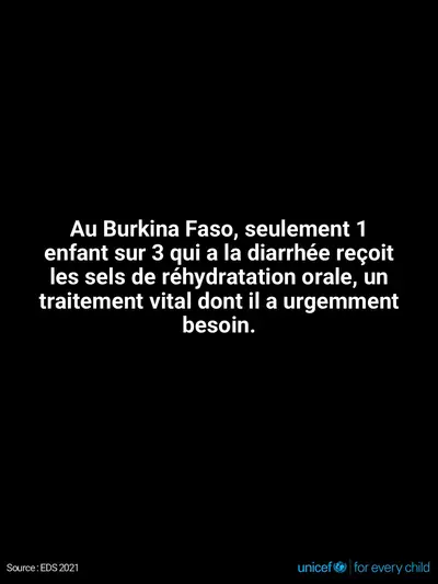 Oral rehydration salts tile for Burkina Faso, Text only · French