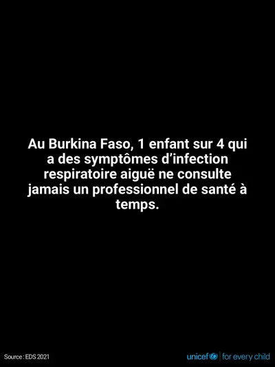 Childhood pneumonia tile for Burkina Faso, Text only · French