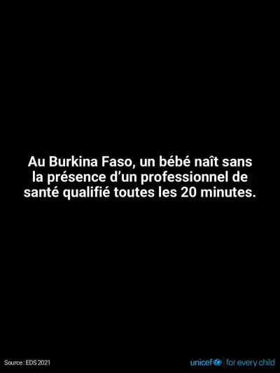 Skilled birth attendance tile for Burkina Faso, Text only · French